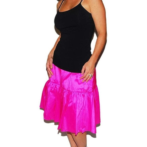 NWT $755 RALPH LAUREN BLACK LABEL 100% SILK PINK TIERED RUFFLED SKIRT US SZ 4 - Picture 1 of 5